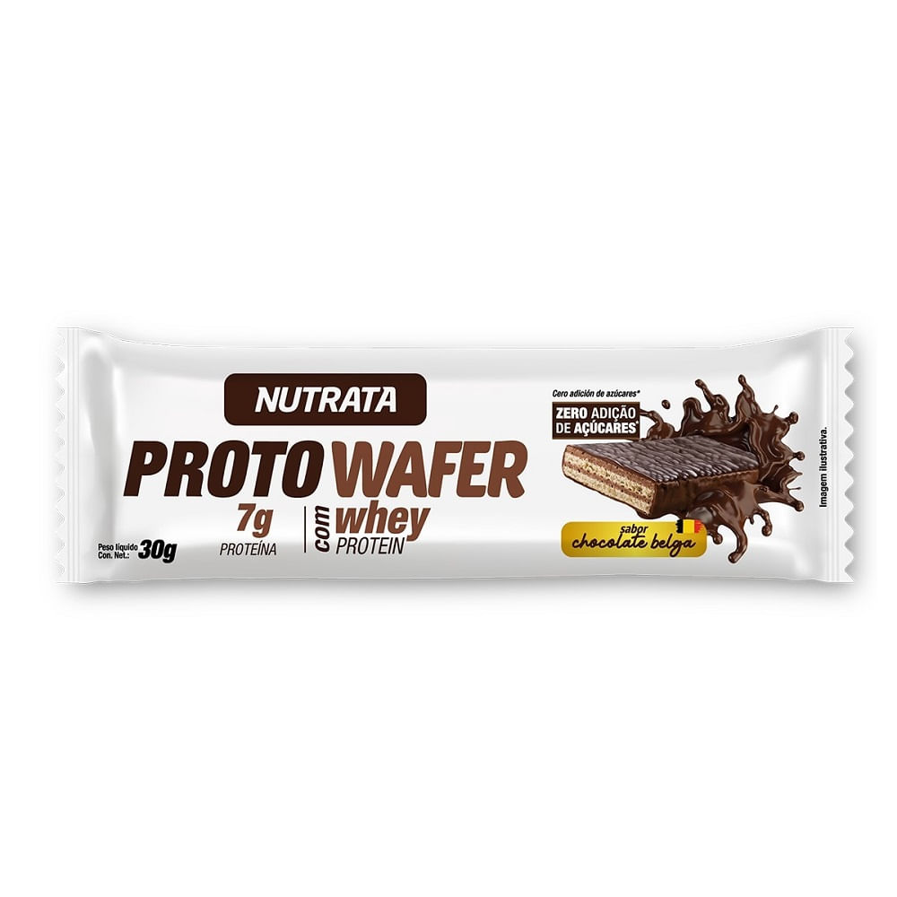 Barra De Proteína Nutrata Protowafer Chocolate Belga 30g