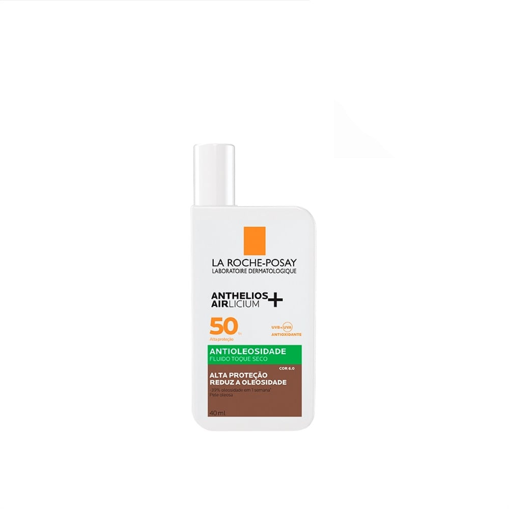 Protetor Solar Facial Anthelios Airlicium FPS 50 com Cor La Roche-Posay Airlicium 40ml