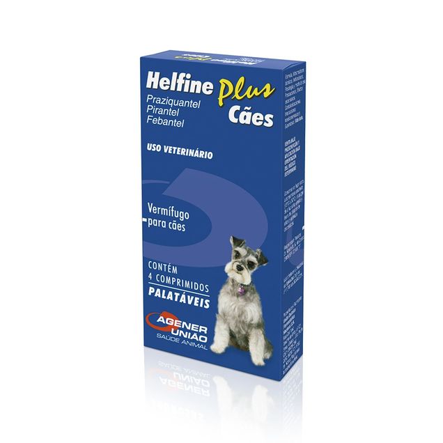 Vermífugo Cães HELFINE Plus Comprimidos 4 comprimidos