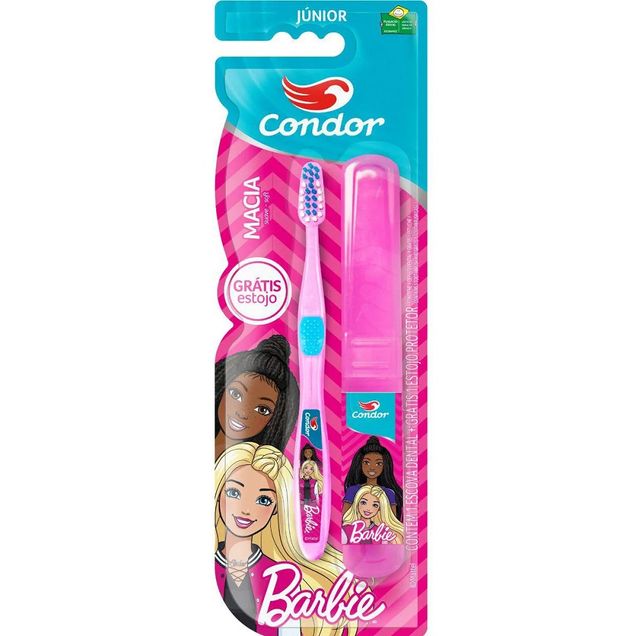 Escova Dental Infantil Barbie Cerdas Macias Condor 1 Unidade