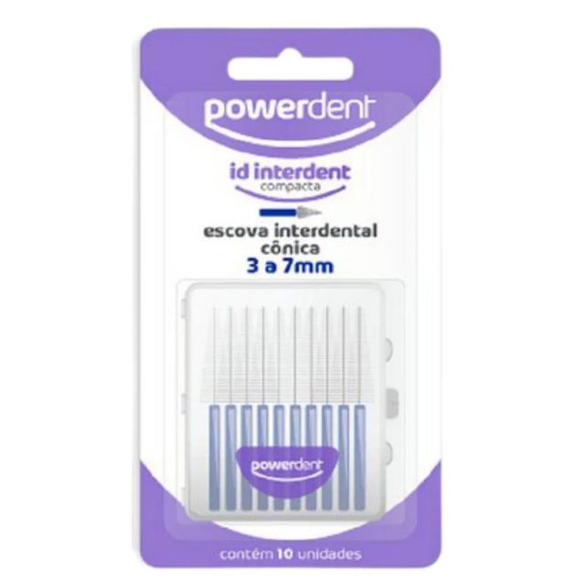 Escova Interdental Cônica Refil PowerDent 3-7mm 10 Unidades