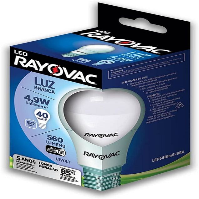 Lâmpada LED Rayovac 4,9W Bivolt Branca 1 unidade