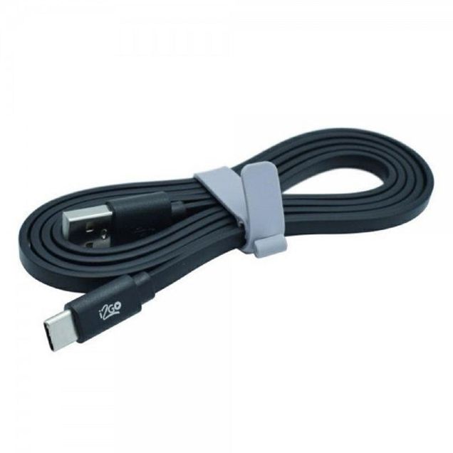 Cabo USB I2Go Tipo C 1,2m 2,4A 480Mbps Preto