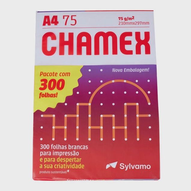 Papel Sulfite Chamex 75g A4 300 folhas — foto 2