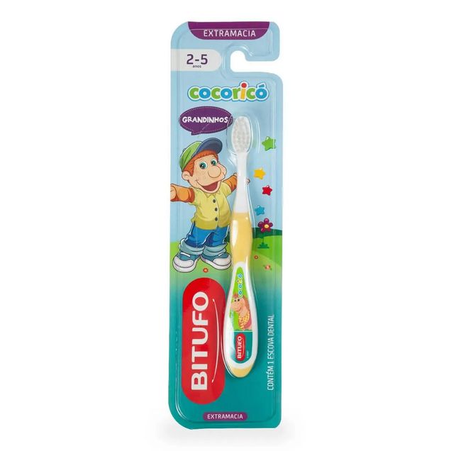 Escova de Dente Infantil Cocoricó Grandinhos Ultramacia 2-5 anos BITUFO 1 unidade