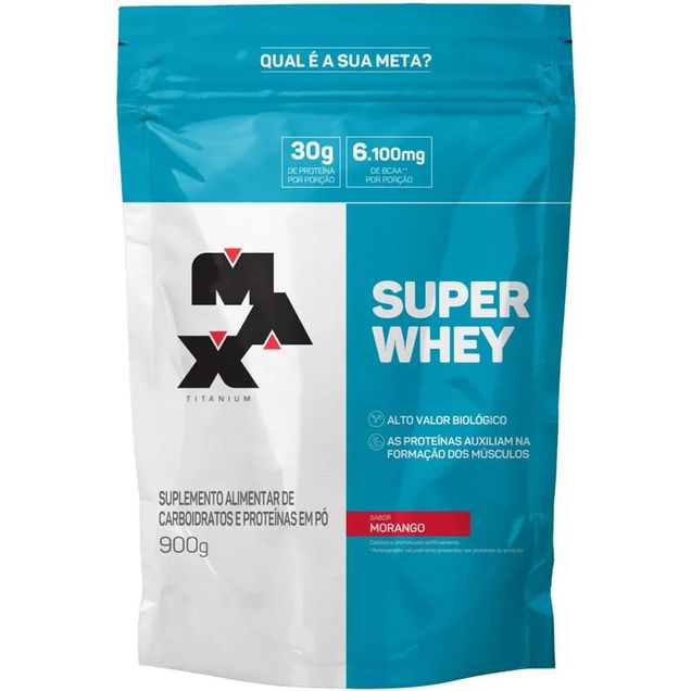 Super Whey Morango 900g Max Titanium