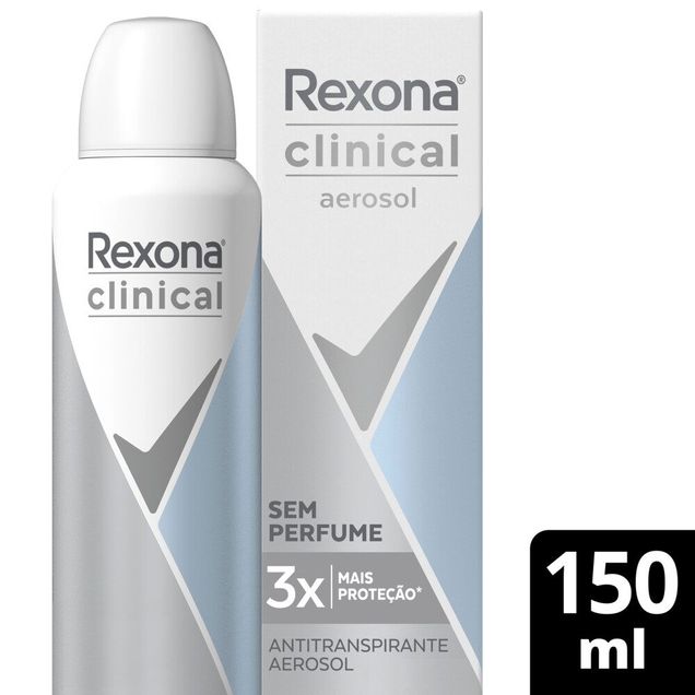 Antitranspirante Aerosol Sem Perfume 96h Rexona 150ml