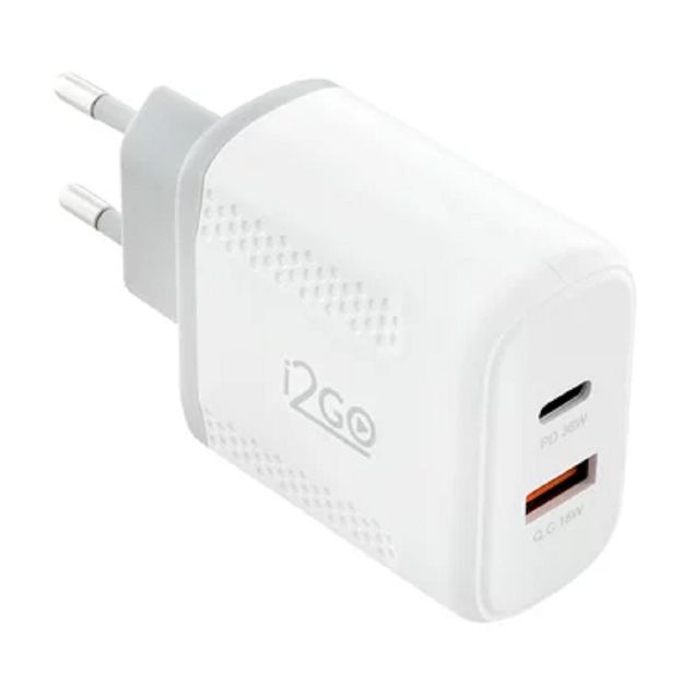 Carregador I2GO 36W Cabo USB C+18W USB A