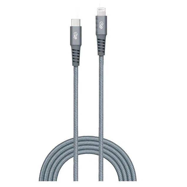 Cabo USB I2Go iPhone Lightning USB-C 2m PD 5Gbps MFi Grafite