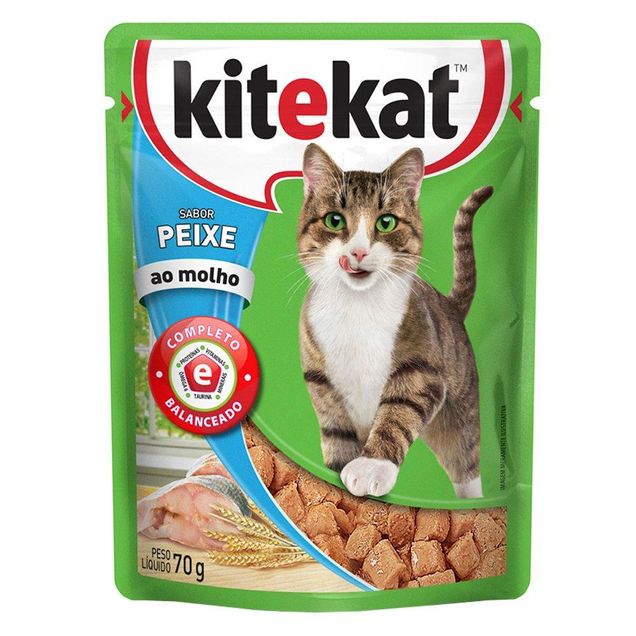 Ração Úmida KiteKat Sachê Peixe Adulto 70g