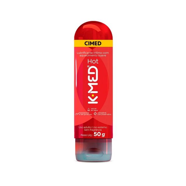 Gel Lubrificante Íntimo K-med Hot Sem Perfume 50g