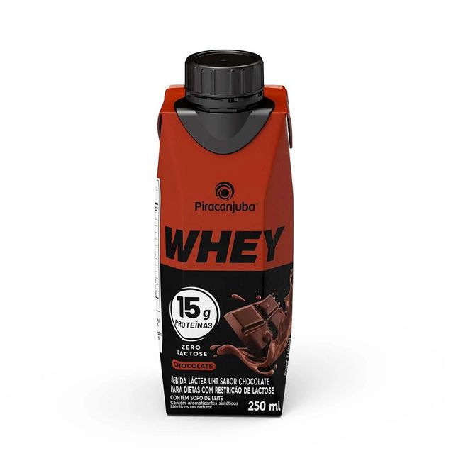 Bebida Whey Zero Lactose Piracanjuba Chocolate 250ml