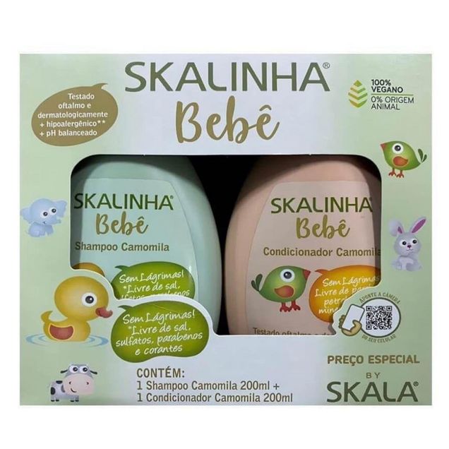 Shampoo e Condicionador Skalinha Bebê Skala Camomila Recém-nascido 200ml