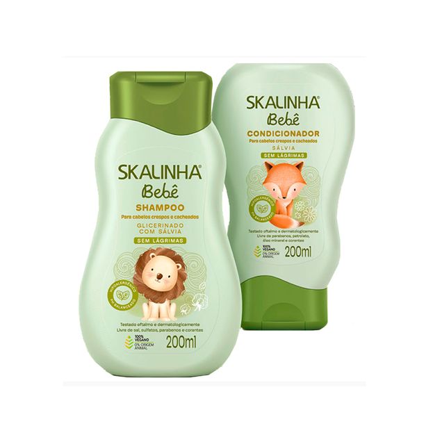 Kit Shampoo e Condicionador Skala Skalinha Bebê Sálvia 200ml