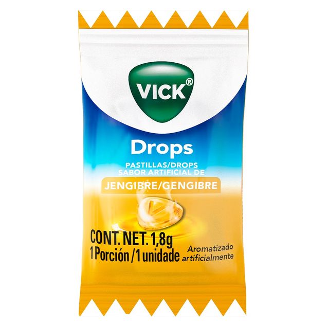 Pastilha Vick Drops Sabor Gengibre