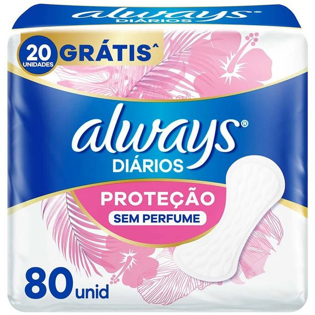 Protetor Diário Always Sem Perfume Ultra Fino 80 Unidades