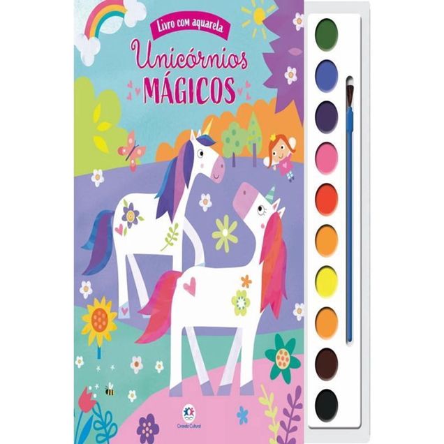 Livro Infantil Ciranda Cultural Unicórnio Mágicos Cartonado Interativo 1 unidade