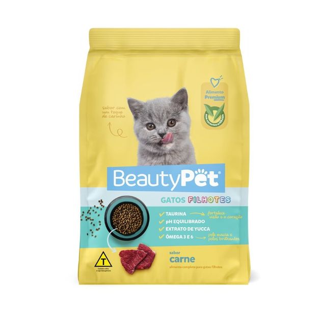 Ração Gato Baw Waw Filhote Sabor Carne 900g