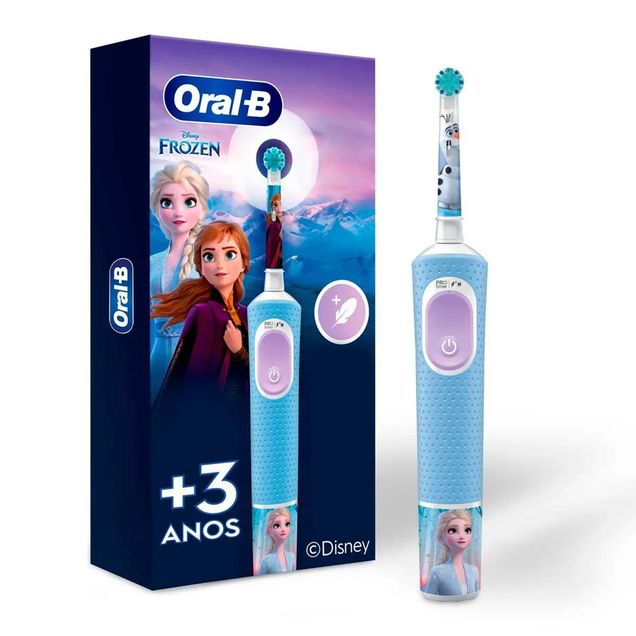 Escova de Dente Elétrica Oral-B Pro Kids Frozen Cerdas Extra Macias Infantil 3-6 anos 1 unidade