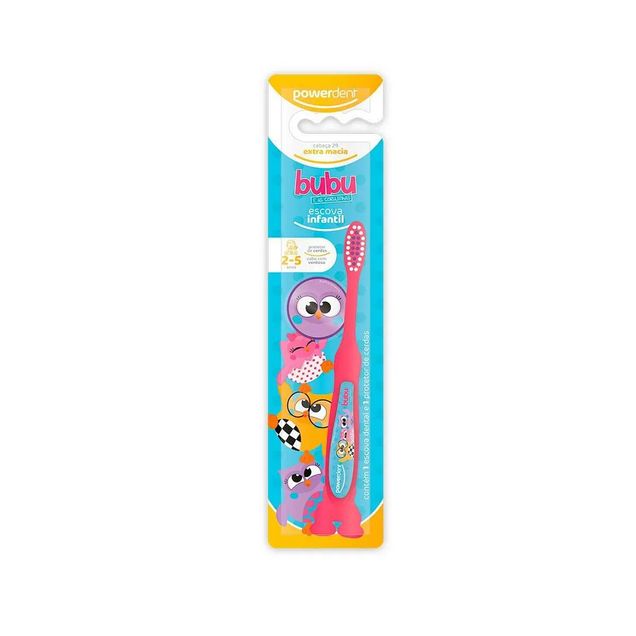 Escova de Dente Infantil Powerdent Bubu 2 a 5 Anos Cerdas Extra Macias 1 Unidade