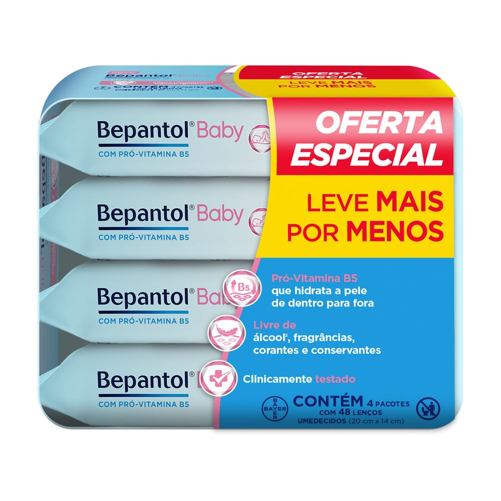 Lenço Umedecido Bepantol Baby 48 unidades