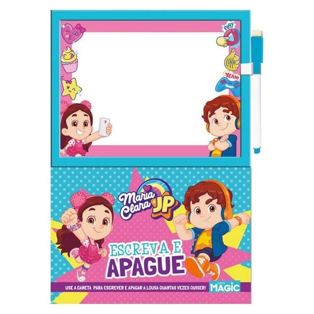 Brinquedo Lousa Mágica Magic Kids Maria Clara e JP Escreva e Apague