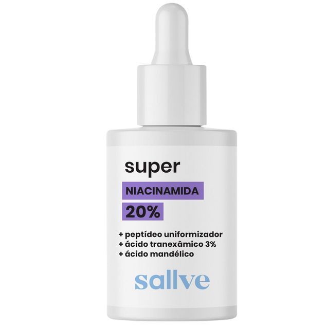 Sérum Facial Concentrado Sallve Super Niacinamida 20% Peptídeo Uniformizador 30ml