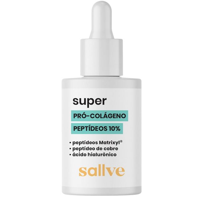 Sérum Facial Sallve Super Pró-colágeno 10% Peptídeo Matrixyl e de Cobre 30ml