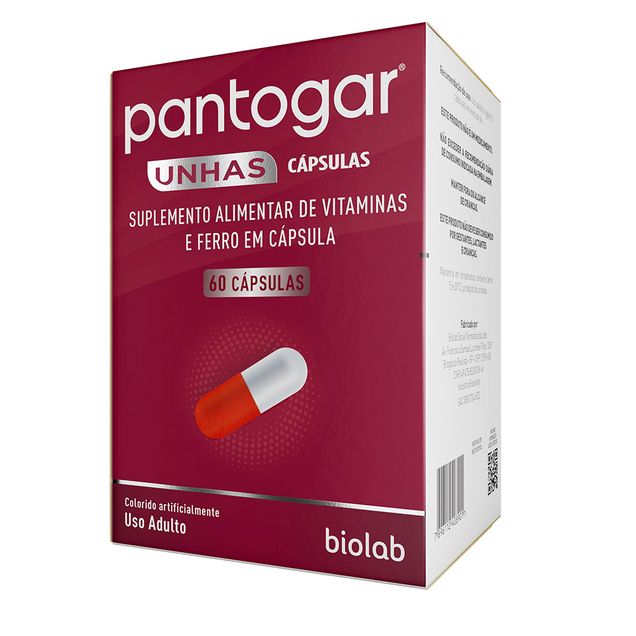 Pantogar Suplemento Alimentar Biolab 60 Cápsulas