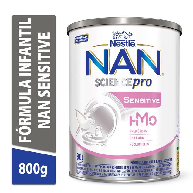 Fórmula Infantil Lactentes NAN Sensitive 0–6 meses 800g - Fórmula Infantil NAN Sensitive 0–6 meses 800g