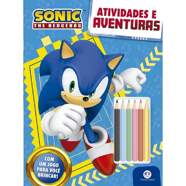 Livro Infantil Sonic - Atividades e Aventuras