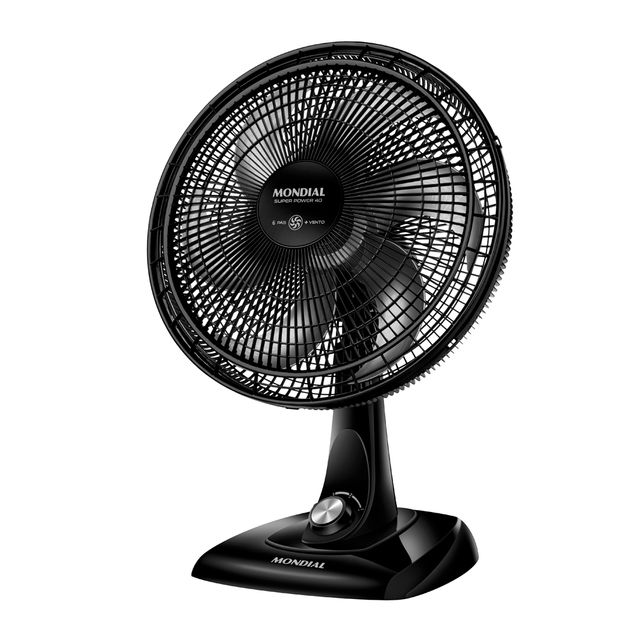 Ventilador Mondial Mesa 6 Pás Preto 40cm 220V