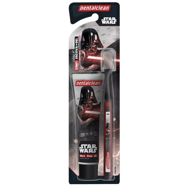 Creme Dental 50g+Escova Dental Juvenil Dentalclean Star Wars