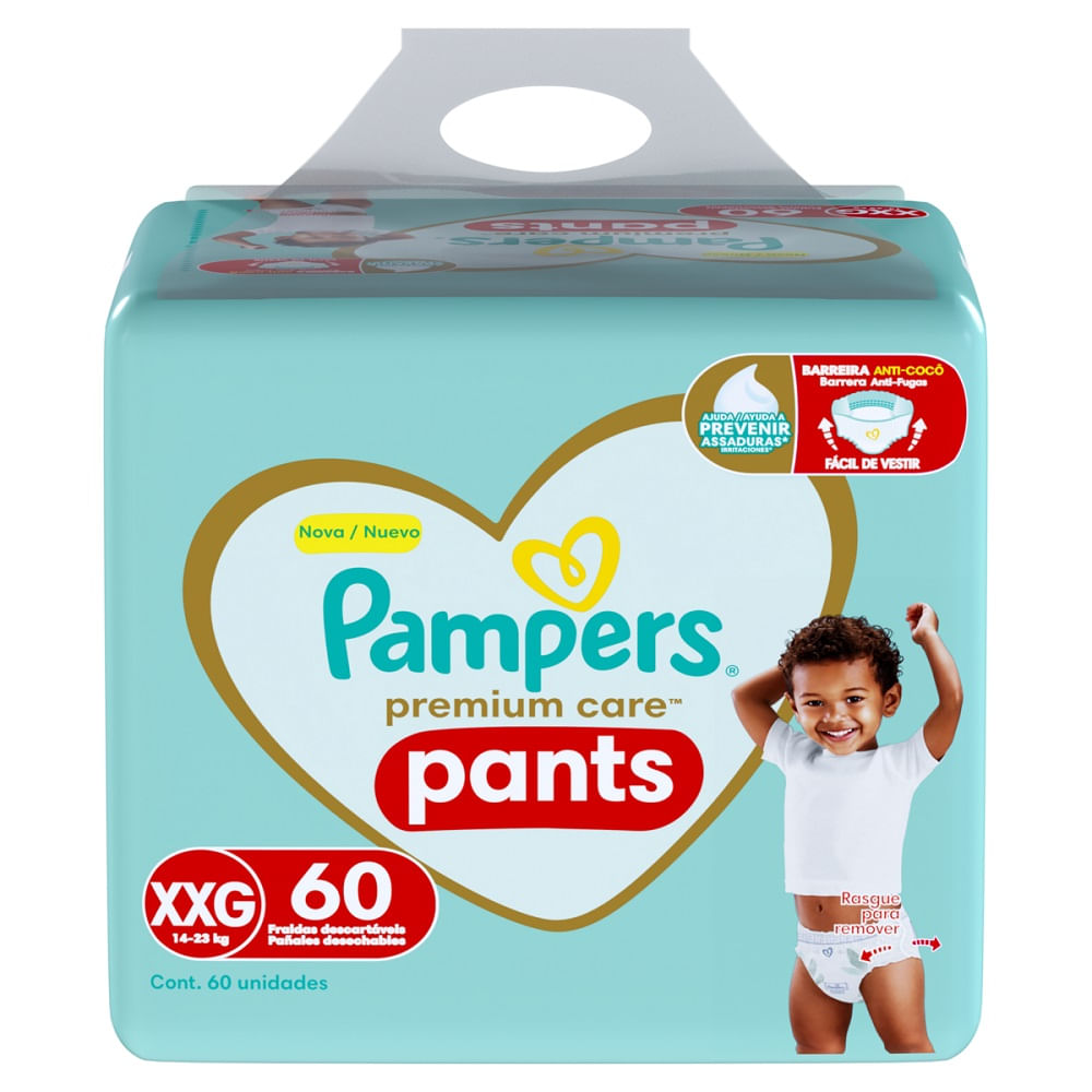Fralda Descartável Pampers Premium Care Pants XXG 60 Unidades