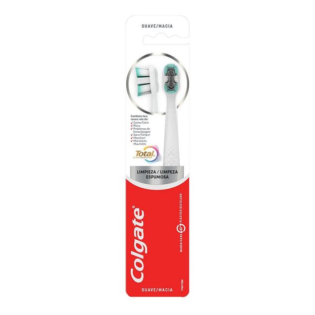 Escova de Dente Colgate Total Limpeza Espumosa Macia 2 Unidades