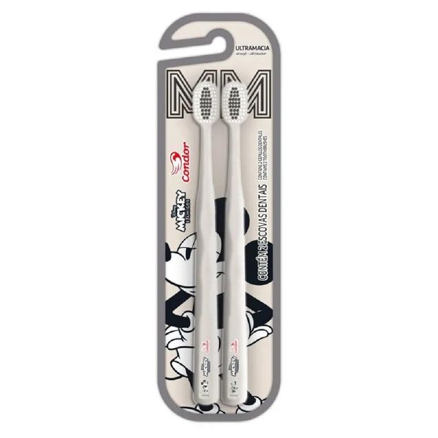 Escova de Dente Infantil Ultramacia Mickey e Amigos CONDOR 2 Unidades