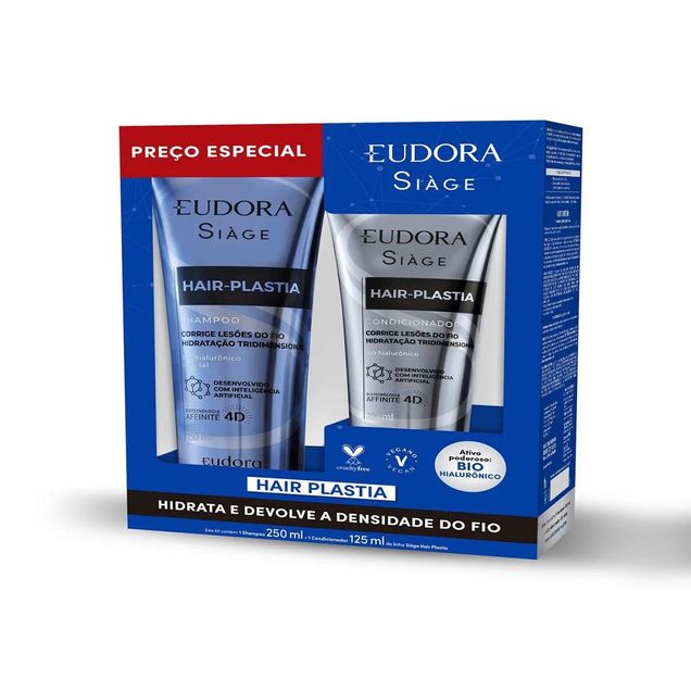 Kit Eudora Siàge Hair Plastia Shampoo 250ml + Condicionador 125ml — foto 3
