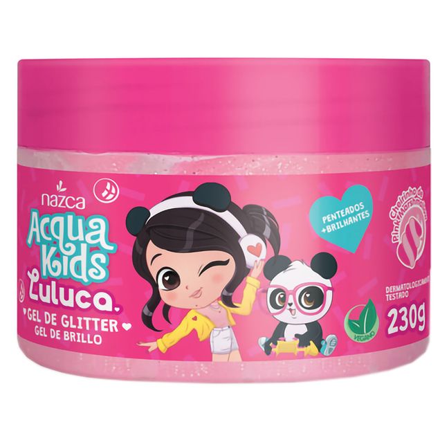 Gel de Cabelo Infantil Acqua Kids Luluca Glitter 230g