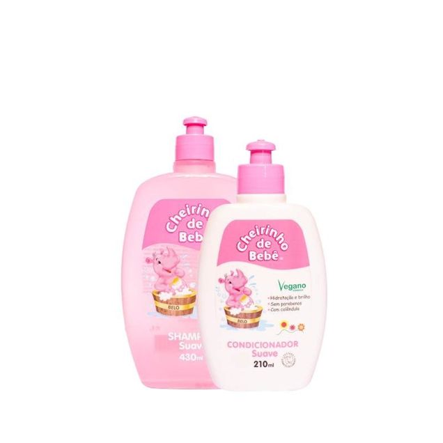 Shampoo e Condicionador Cheirinho de Bebê Kit 430ml e 210ml