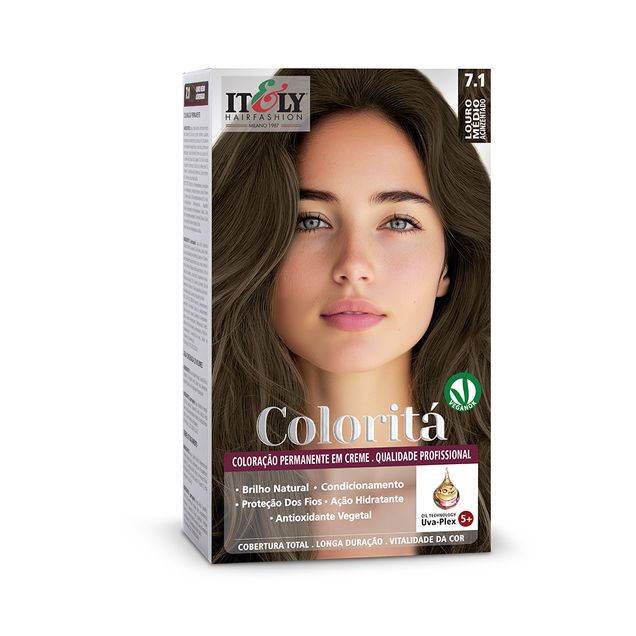 Coloração Itely Colorita 7.1 Loiro Médio Acizentado — foto 2