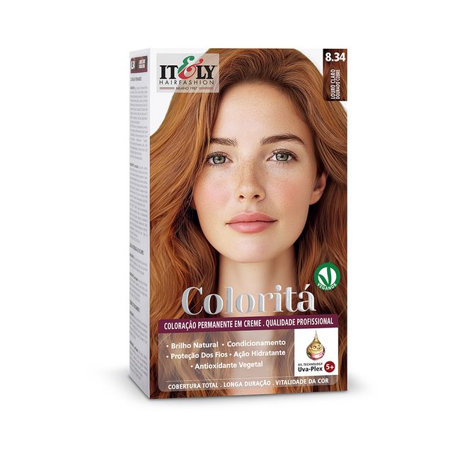 Coloração Itely Colorita 8.34 Loiro Claro Dourado — foto 2