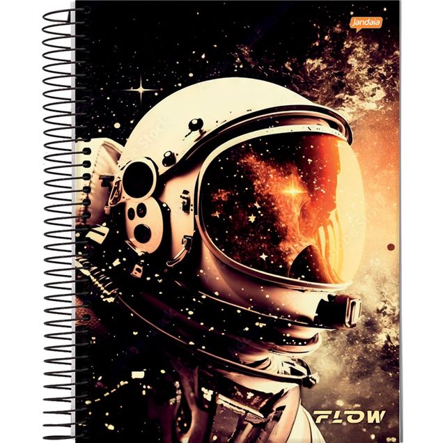 Caderno Universitário JANDAIA Capa Dura com Espiral 10 Matérias 160 Folhas