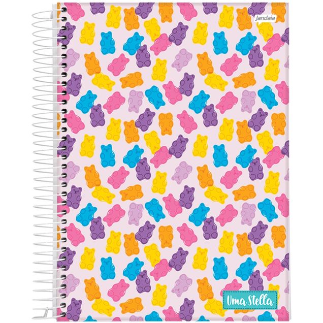 Caderno JANDAIA Capa Dura Espiral Pautado 80 Folhas