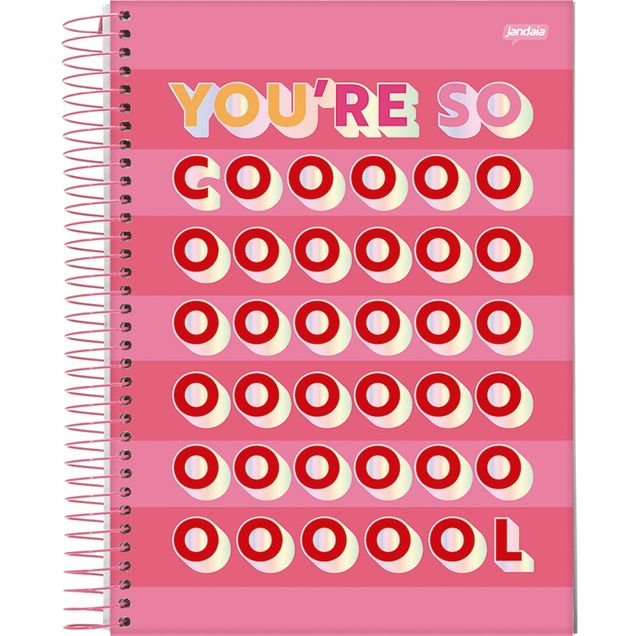 Caderno JANDAIA Capa Dura Espiral 10 Matérias 160 Folhas