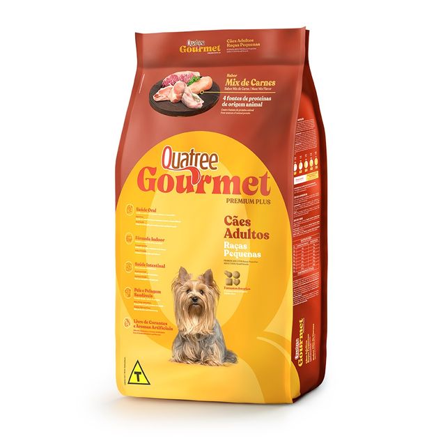 Ração Cães Quatree Carne Adultos Raças Pequenas 3kg