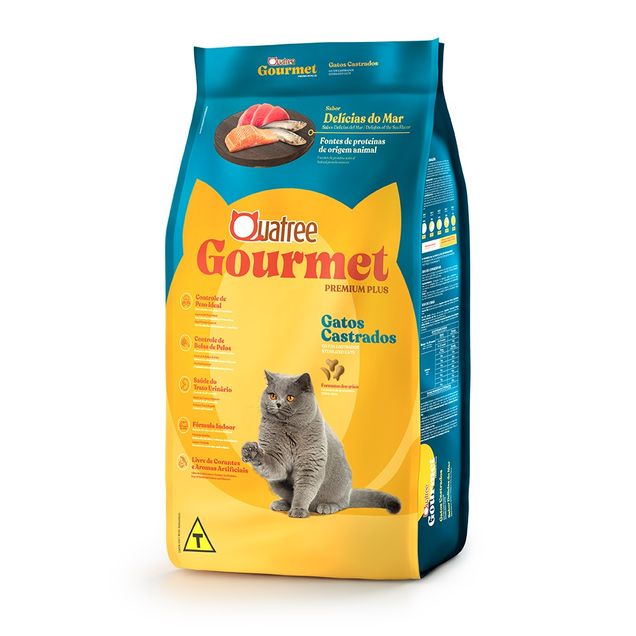 Ração Quatree Gatos Castrados Delícias do Mar 10,1kg