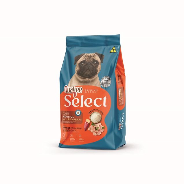Ração Quatree Select Cães Adultos Frango, Arroz e Batata Doce 3kg