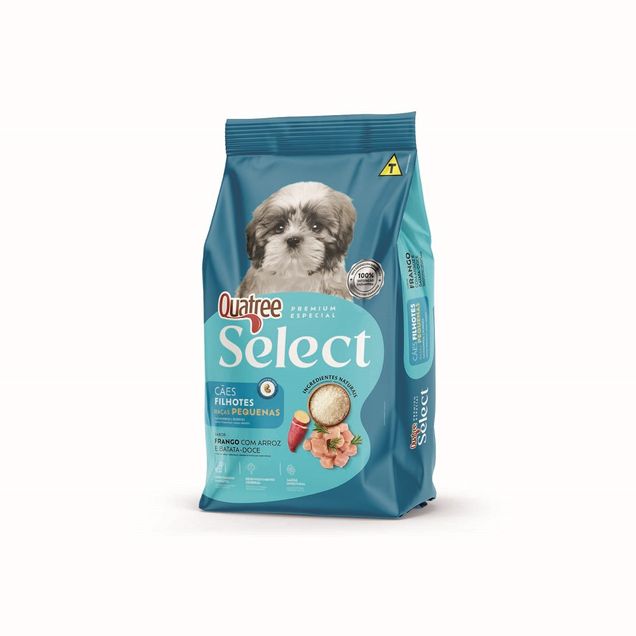 Ração Quatree Select Filhotes Frango, Arroz e Batata-doce 3kg