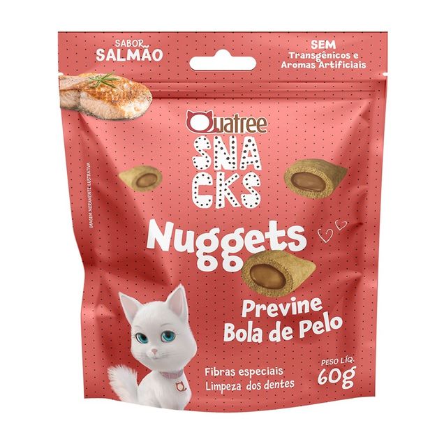Snack para Gatos Quatree Nuggets Salmão 60g