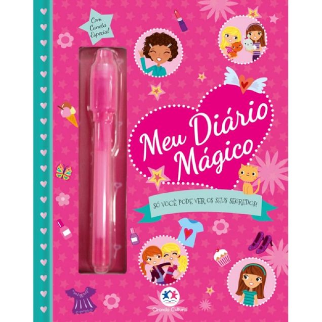 Livro CIRANDA MAGICA Diário Mágico Infantil Interativo 96 páginas